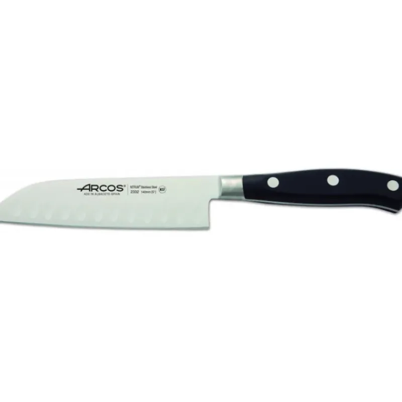 Couteau Santoku*ARCOS Couteau Santoku alvéolé 14 cm RIVIERA noir