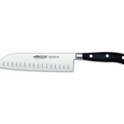 Couteau Santoku*ARCOS Couteau Santoku alvéolé en inox 18 cm RIVIERA noir