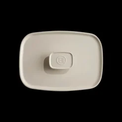 Couvercle De Cuisson*EMILE HENRY Couvercle Rectangulaire en Céramique pour Plat à Four 35 x 22 cm Argile