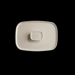 Couvercle De Cuisson*EMILE HENRY Couvercle Rectangulaire en Céramique pour Plat à Four 25 x 18 cm Argile