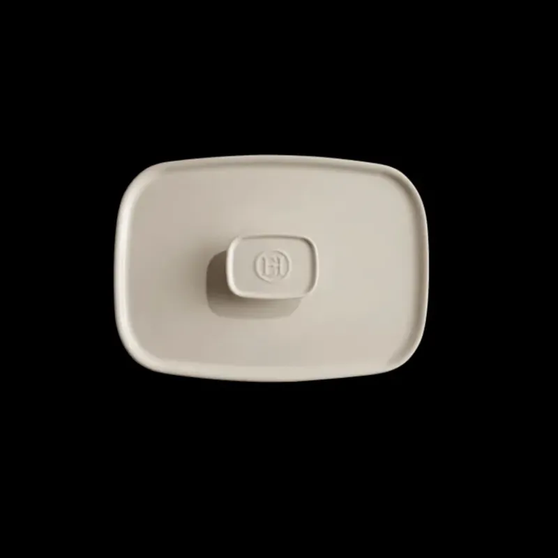 Couvercle De Cuisson*EMILE HENRY Couvercle Rectangulaire en Céramique pour Plat à Four 25 x 18 cm Argile