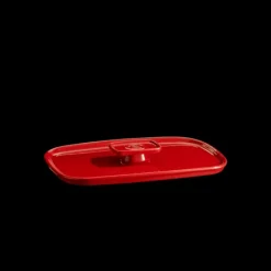 Couvercle De Cuisson*EMILE HENRY Couvercle Rectangulaire en Céramique pour Plat à Four 25 x 18 cm Grand Cru