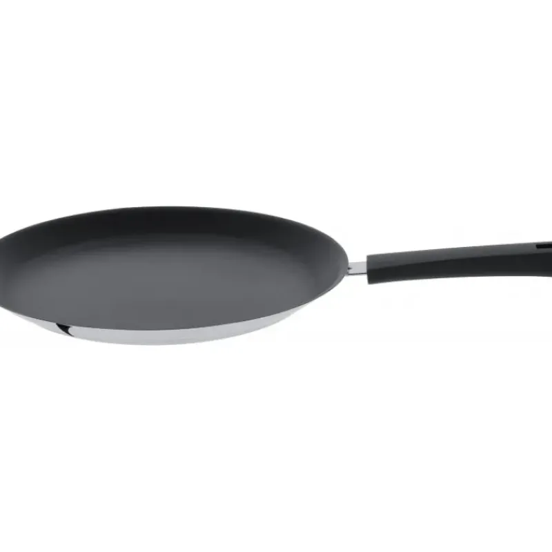 Poêles*CRISTEL Crêpière Mutine Ø 26 cm Manche Fixe Anti-Adhésive Inox
