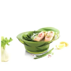 Cuiseur Vapeur*MASTRAD Cuit Vapeur en Silicone XL Vert