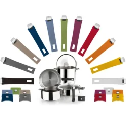 Cuiseur Vapeur*CRISTEL Cuit Vapeur Ovale Mutine Ø 30 cm Manche Amovible Inox