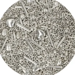 Décoration Comestible*FUNCAKES Décoration en Sucre Mélange Argenté 65 g