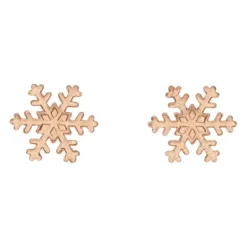 Décoration Comestible*FUNCAKES Décoration Gâteau Flocon de Neige Doré en Pâte à Sucre (x12)