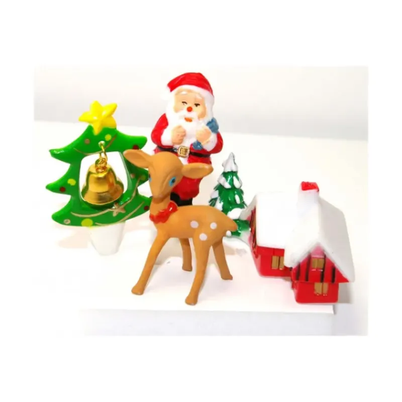 Décoration Gâteau*SCRAPCOOKING Décorations de bûches de Noël (x4)