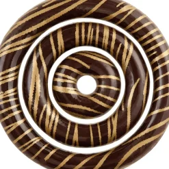 Décoration Comestible|Décoration Gâteau*FLORENSUC Décors en Chocolat Noir Anneaux Lignes Or Ø67/45/25 mm (x96)