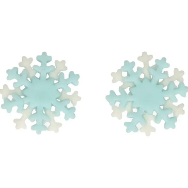 Décoration Comestible*FUNCAKES Décors en Pâte à Sucre Flocons de Neige (x12)