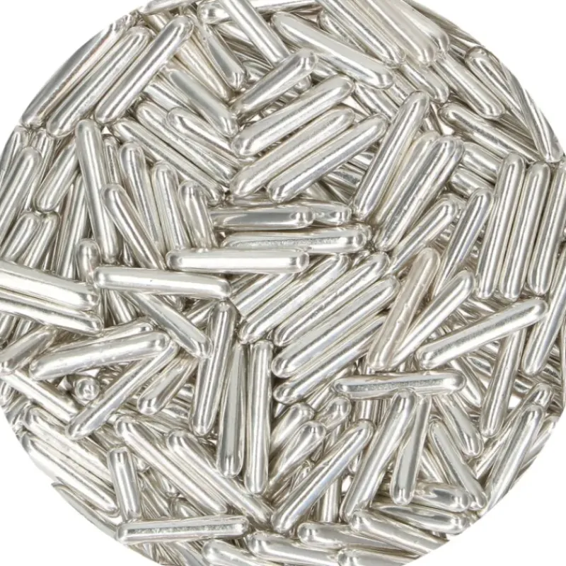 Décoration Comestible*FUNCAKES Décors en Sucre Bâtonnets Argent 70 g