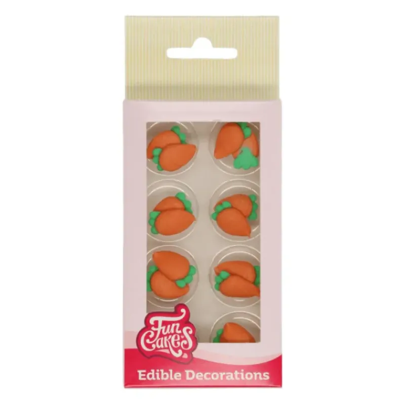 Décoration Comestible*FUNCAKES Décors en Sucre Carotte (x16)