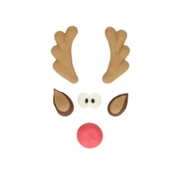 Décoration Comestible*FUNCAKES Décors en Sucre Renne Rudolph au Nez Rouge Noël