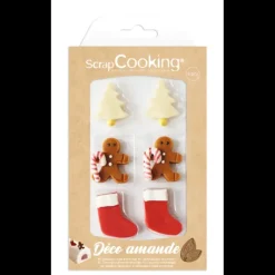 Décoration Comestible*SCRAPCOOKING Décors Pâte d'Amande Noël (x6)