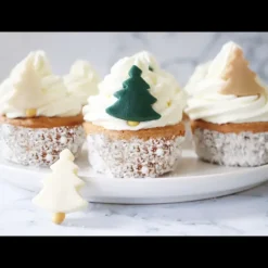 Décoration Comestible*SCRAPCOOKING Décors Pâte d'Amande Sapin Noël (x6)