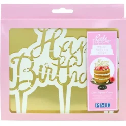Décoration Gâteau*PME Découpoir Cake Topper Happy Birthday Manuscrit 16,5 x 15 cm