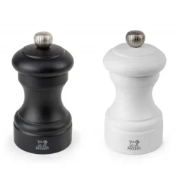 Moulin*PEUGEOT Duo Moulin à Poivre et à Sel Bistro 10 cm Noir et Blanc