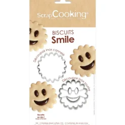 Emporte Pièce - Découpoir Pâtisserie*SCRAPCOOKING Emporte-Pièce Biscuit Sourire en Inox (x2)