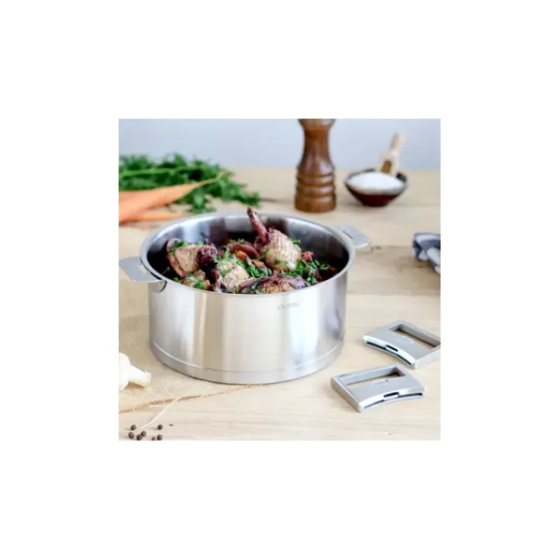 Faitout*CRISTEL Faitout Ø 24 cm Strate Amovible Inox