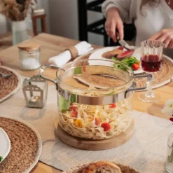 Faitout*MASTRAD Faitout en Verre avec Couvercle 20 x H 15 cm Belissam