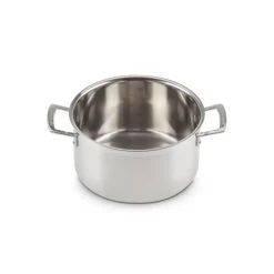 Faitout*LE CREUSET Faitout Inox 24 cm avec Couvercle