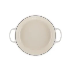 Faitout*LE CREUSET Faitout Meringue en Fonte avec Intérieur Sable 30 cm Signature