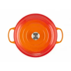 Faitout*LE CREUSET Faitout Volcanique en Fonte avec Intérieur Sable 30 cm Signature