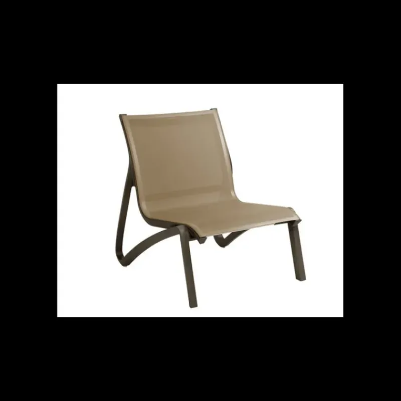 Mobilier Lounge|Salon De Jardin Professionnel*GROSFILLEX Fauteuil Conversationnel Bronze Toile Cognac Sunset