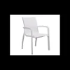 Mobilier Terrasse Restaurant*GROSFILLEX Fauteuil d'extérieur Blanc Glacier et Toile Blanche Sunset