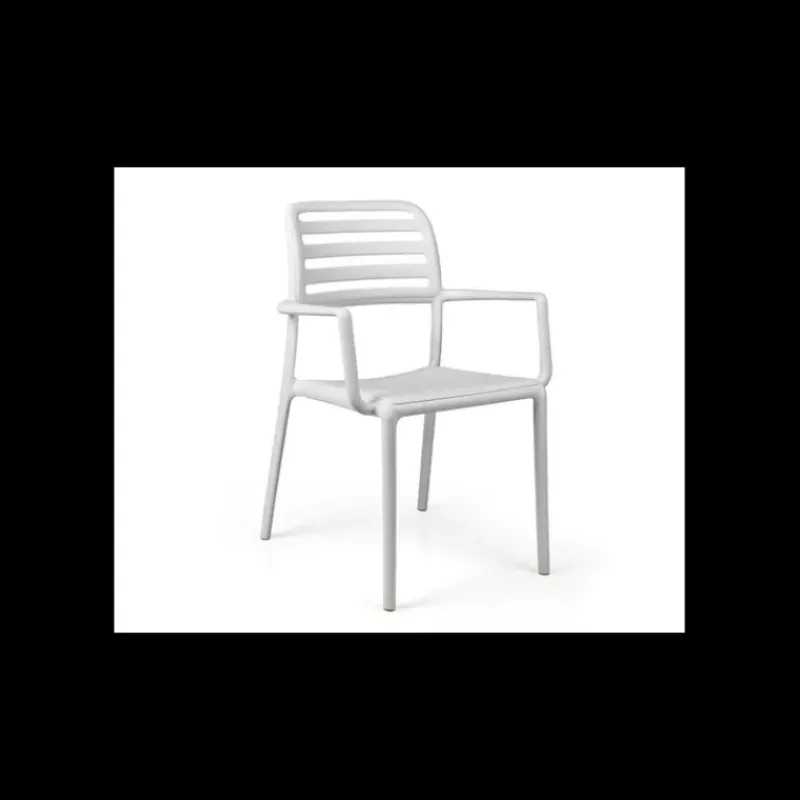 Mobilier Terrasse Restaurant*NARDI Fauteuil en Polypropylène Costa Bistrot Blanc