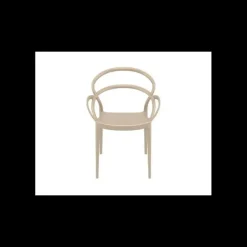 Mobilier Terrasse Restaurant*SIESTA Fauteuil en Polypropylène Mila Taupe