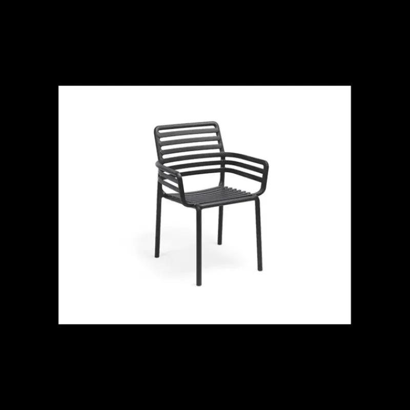 Mobilier Terrasse Restaurant*NARDI Fauteuil en Résine Doga Anthracite