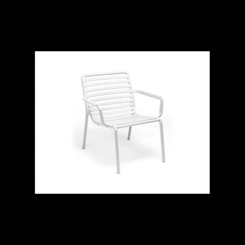 Mobilier Terrasse Restaurant*NARDI Fauteuil Relax en Résine Doga Blanc