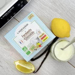 Yaourtière|Additifs Alimentaires*LAGRANGE Ferment Lactique Bio 3 Sachets 12g Vanille, Fraise et Citron
