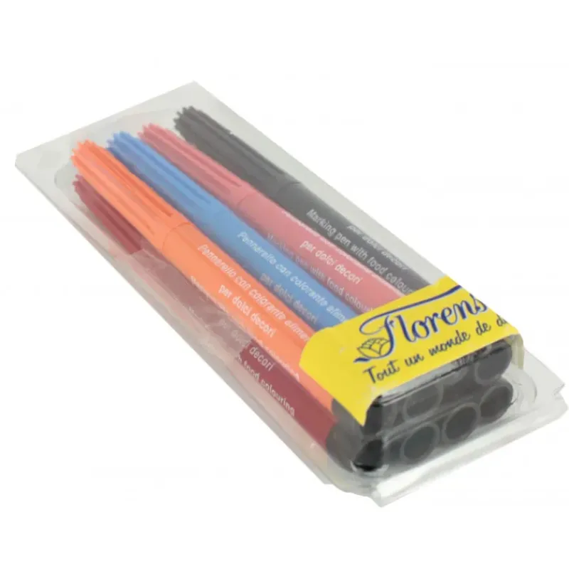 Décoration Comestible*FLORENSUC Feutres alimentaires (x8)