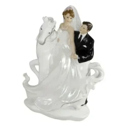 Décoration Gâteau*CUISINEADDICT Figurine Mariage Cheval Blanc 20 cm