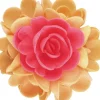 Décoration Comestible*FLORENSUC FIN DE SERIE Bouquet Fleur Azyme 10 cm Rouge et Orange 5 cm (x6)