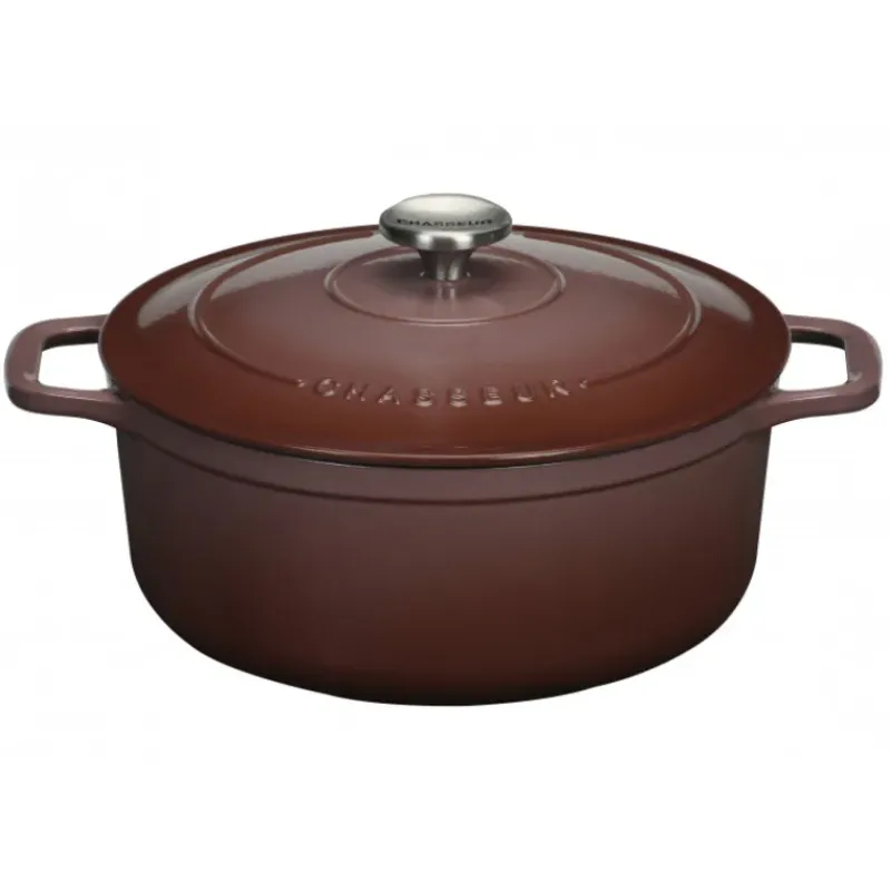 Cocotte En Fonte*CHASSEUR FIN DE SERIE Cocotte en Fonte Ronde 20 cm Bois de Rose