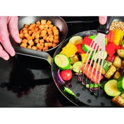 Poêles*DE BUYER FIN DE SERIE Poêle à Légumes Perforée Tôle Bleue Ø 28 cm Outdoor