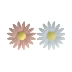 Produits Bio|Décoration Comestible*FLORENSUC Fleur Azyme Bio Marguerite Rose et Blanche 4,5 cm x10
