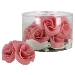 Décoration Comestible*MALLARD FERRIERE Fleur en sucre Roses couleur rose Ø 3,5 cm (x15) Mallard Ferrière