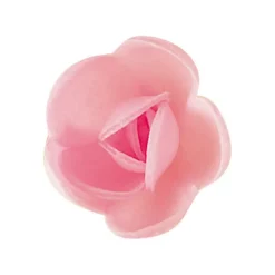 Décoration Comestible*FLORENSUC Fleurs de rose blanches et roses x6, grandes feuilles x12 - en Azyme