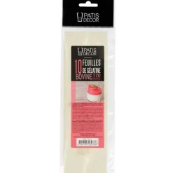 Additifs Alimentaires*PATISDECOR Gélatine Bovine en Feuilles x10