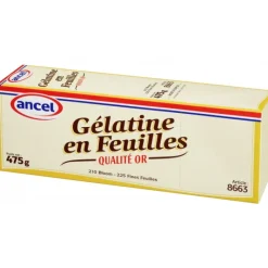 Additifs Alimentaires|Produits Pâtisserie*ANCEL Gélatine en feuilles qualité or 475 g (225 feuilles)