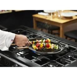 Grills*CHASSEUR Gril en Fonte ovale 44 x 20 cm Noir Mat