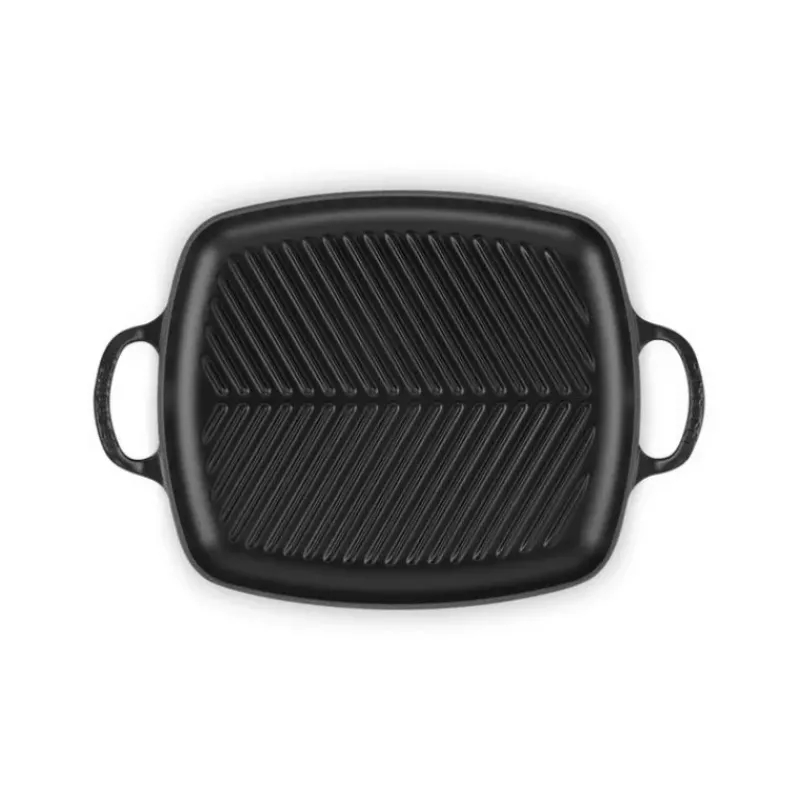 Plat De Cuisson|Grills*LE CREUSET Gril en Fonte Rectangulaire 30 cm Noir Mat