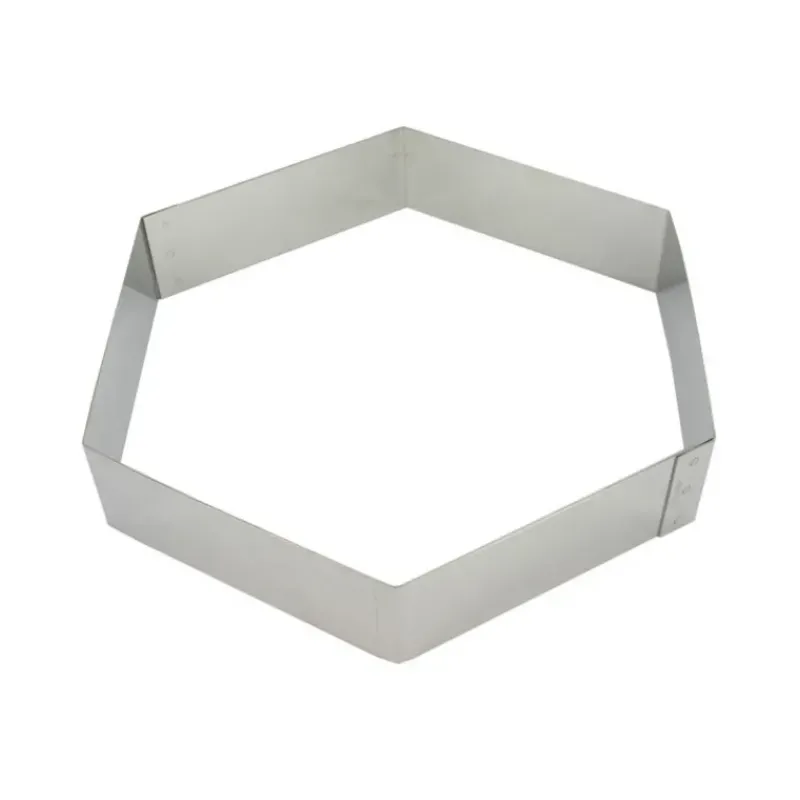 Cercle À Patisserie*MALLARD FERRIERE Hexagone à Mousse Inox 14 cm x H 4,5 cm Mallard