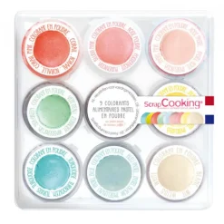 Colorants Alimentaires*SCRAPCOOKING Kit colorant alimentaire pastel en poudre 15.8 g (x9)