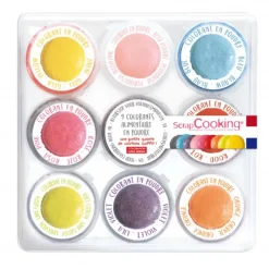 Colorants Alimentaires*SCRAPCOOKING Kit Colorant Alimentaire en Poudre 15,8 g (x9)