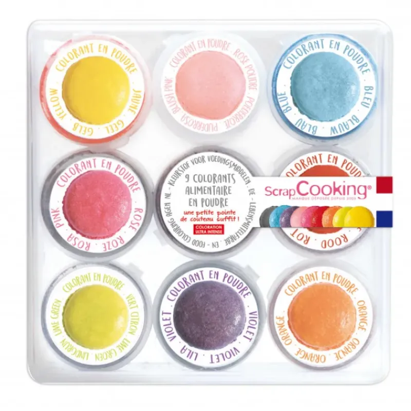 Colorants Alimentaires*SCRAPCOOKING Kit Colorant Alimentaire en Poudre 15,8 g (x9)